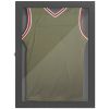 HOMCOM Sports Jersey Display Enclosure with UV-Protected Wall-Mount Frame 28x35 Jet Black