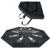 INO Design 48" Folding Poker Tabletop for 8-Player Texas Holdem Octagon Casino Game Portable Layout Mat Black