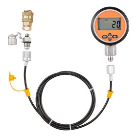 Digital Hydraulic Pressure Test Coupling Kit, 10000 PSI Pressure Gauge Manometer Tester with 1 Gauge, 1 Test Coupling, 1 Quick-Release Coupler