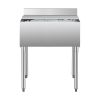 Commercial Ice Bin, 78.4 L Underbar Ice Bin, 30 x 19 x 37 in Stainless Steel Ice Chest with Sliding Lid, Bottle Holders, Adjustable Bullet Feet