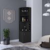 Seattle Bar Cabinet, Eight Bottle Cubbies, Two Large Open Shelves