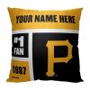 [Personalization Only] OFFICIAL MLB Colorblock Personalized Pillow - Pittsburgh Pirates