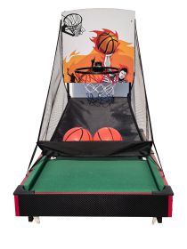 Multi Game Table 36", 2 in 1 Combo Game Table Basketball, Billiards.Parent-child games, for Indoor Outdoor, Game Room, Friends,Family, Kids and Adults