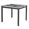 LEONCIA BAR TABLE AND 4 BAR STOOLS