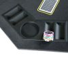 INO Design 48" Folding Poker Tabletop for 8-Player Texas Holdem Octagon Casino Game Portable Layout Mat Black