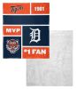 [Personalization Only] OFFICIAL MLB Jersey Personalized Silk Touch Sherpa Throw Blanket - Tigers