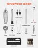 Cocktail Shaker Set 13 Pcs Bar Tool Set Stainless Steel Bartender Kit Silver