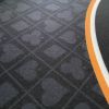 96" 10 Players Poker Table for Casino Texas Holdem Po Premium Black Speed Cloth with Dimmable LED Silver Cup Holders