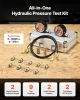 Digital Hydraulic Pressure Test Coupling Kit, 10000 PSI Pressure Gauge Manometer Tester with 2 Gauges, 9 Test Couplings, 2 Quick-Release Couplers