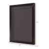 HOMCOM 26" x 35" Shadow Box Frame, UV-Resistant Jersey Display Case with T-shirt Hanger and 2 Keys, Brown