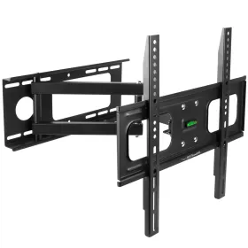 TV Wall Mount Swivel Tilt Full-Motion Articulating Wall Rack For 32in-55in TVs 99lbs Max Bearing (Option: Black)