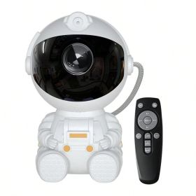 1,2pcs PieceAstronaut Starry Galaxy Projector  ,Dimmable, Color-Changing Function, Desktop Decoration, Infrared Sensor, Game Room Home Theater,Ce (Option: White-1Pcs)