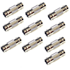10 Pack BNC Female Coaxial Cable Coupler Adapter Connector For CCTV RG59 RG60 (Option: 10piece pack)